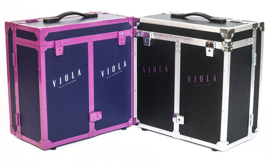 Kufer Viola dla fryzjera, technika przedłużania włosów